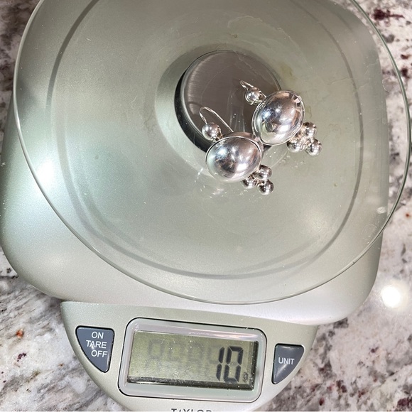 925 STERLING SILVER MEXICO DOME OVAL EARRINGS PUFFY ORB DANGLE DROP BEADED STUD - Picture 6 of 8